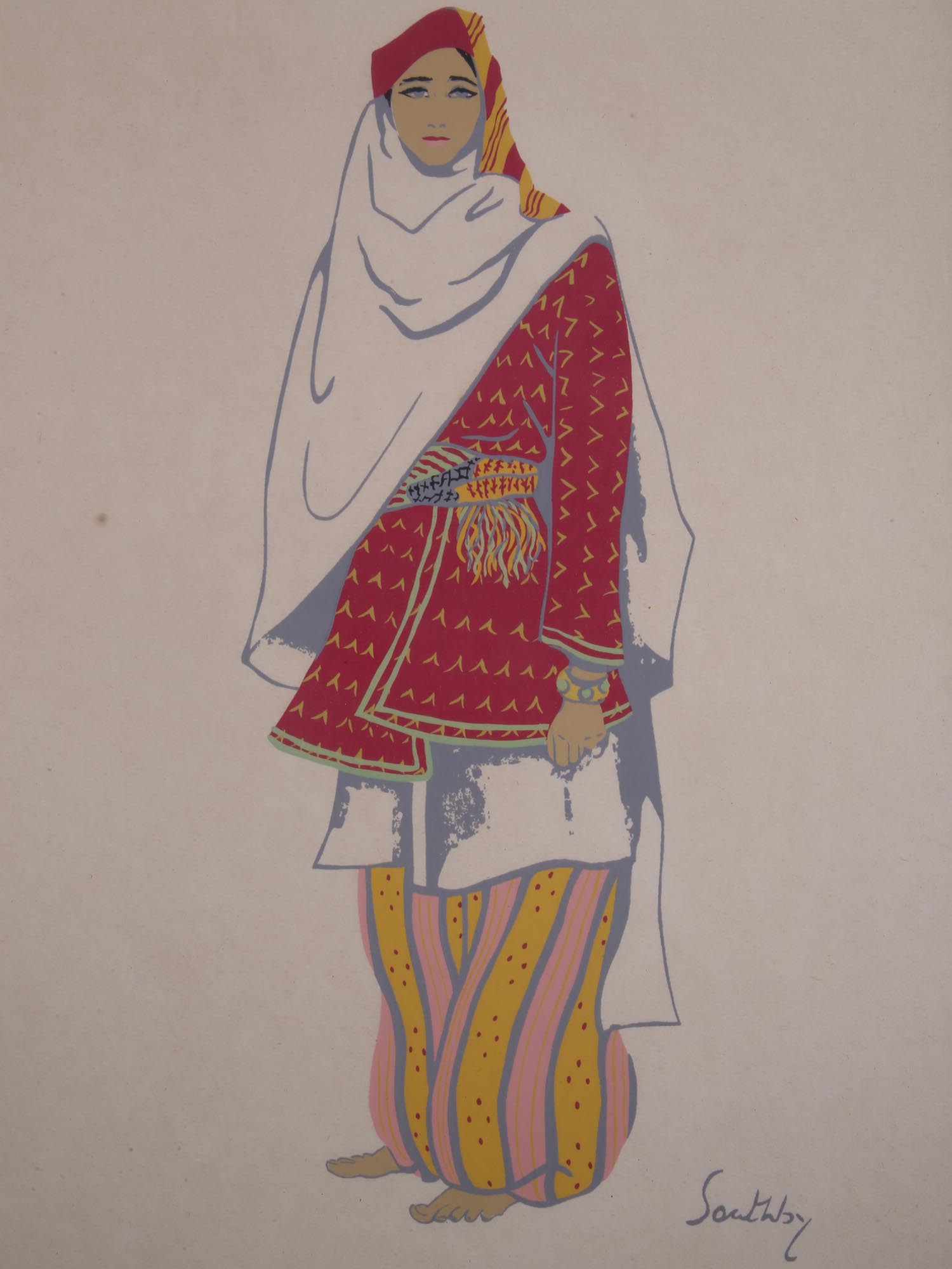 ISRAELI TRADITIONAL COSTUME PRINT SUSAN SOUTHBY PIC-1